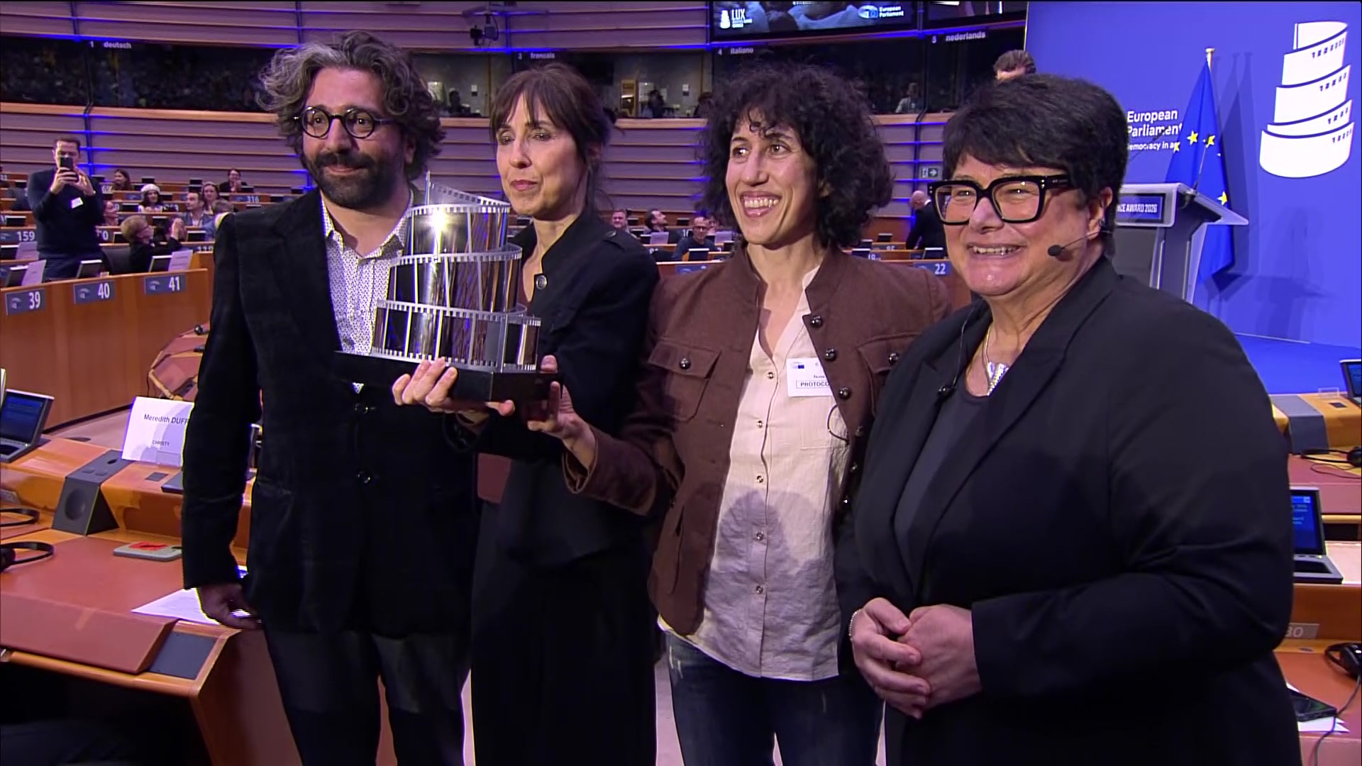 LUX Audience Award 2026 ceremony: Lux Award retrospective video 2026, announcement of the winner by Sabine VERHEYEN (EPP, DE), EP Vice-President and photo of the winning film's team